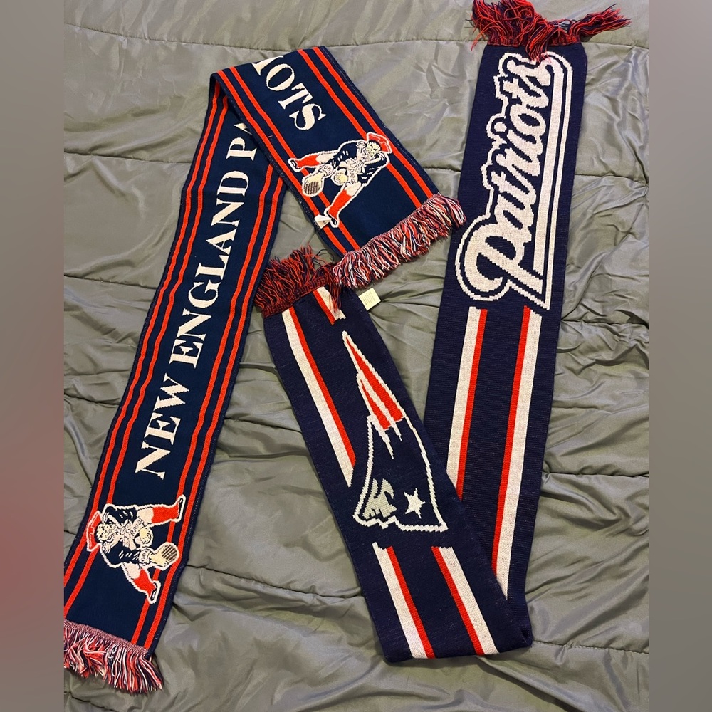 New England Patriots Football Scarf Bundle Boston NFL